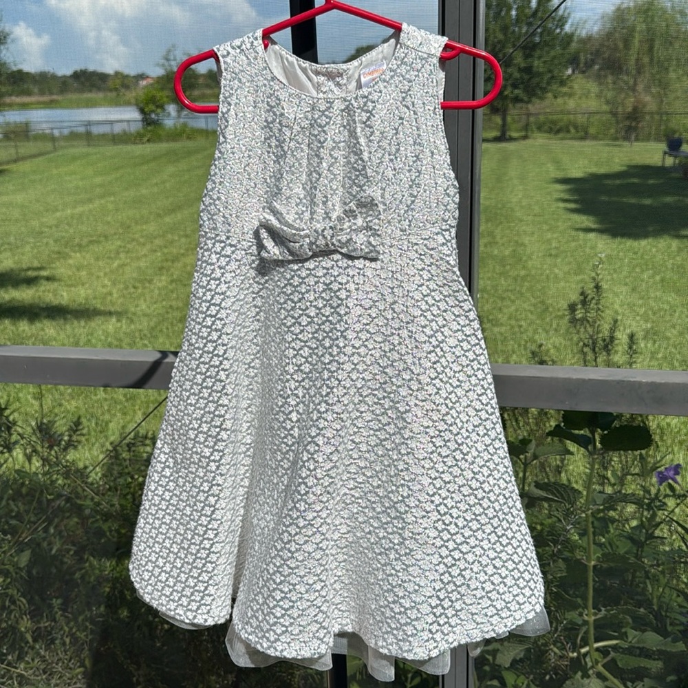 Gymboree Silver Metallic sleeveless Party holiday Dress size 3t